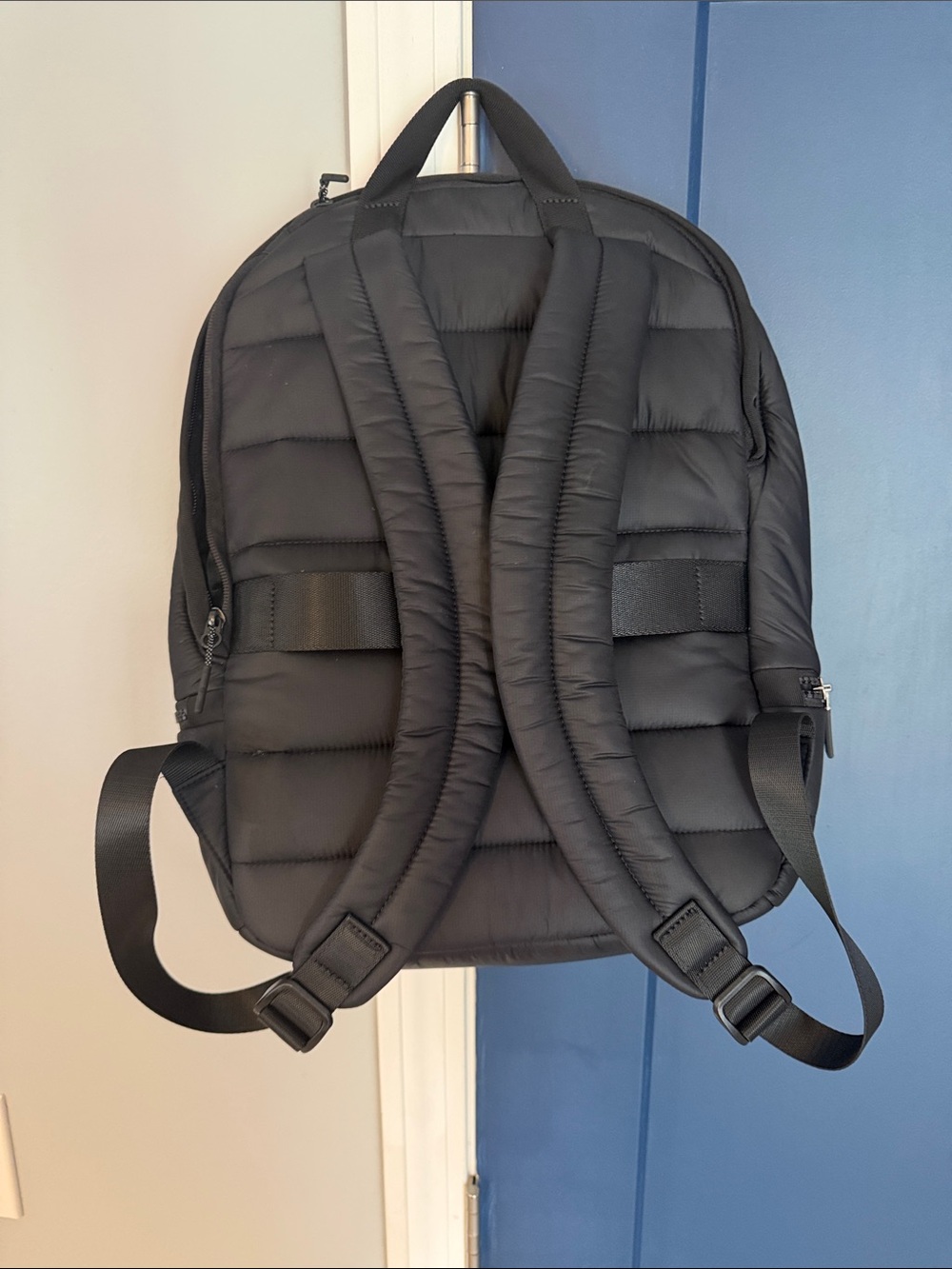 lululemon athletica Black Quilted wunder puff Puffer-Style Backpack - Picture 3 of 7